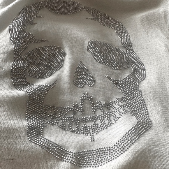 Zadig & Voltaire Knit Crewneck Sweater with silver Skull. 100% cotton .Size M. - Picture 10 of 10